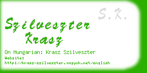 szilveszter krasz business card